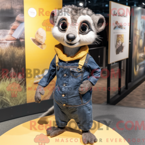 Svart Meerkat maskotka...