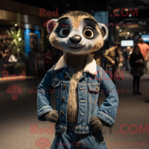 Svart Meerkat maskot drakt...