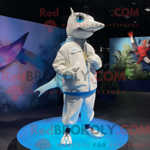 White Swordfish mascot...
