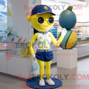 Navy Lemon maskot kostume...