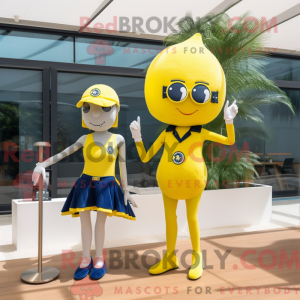 Navy Lemon maskot kostume...