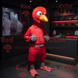 Red Gosling maskot kostume...
