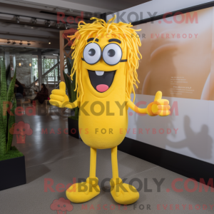 Gul Spaghetti-maskotkostyme...