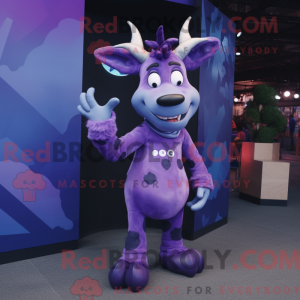 Lilla Zebu maskot kostume...