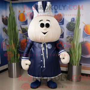 Navy Onion-mascottekostuum...