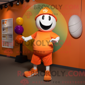 Orange jonglere maskot...