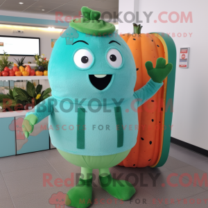 Turkis melon maskot kostume...