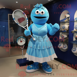 Blå tennisracket...