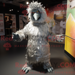 Silver Emu mascot costume...