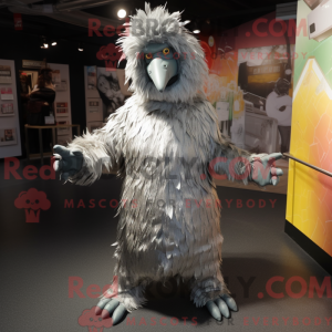 Sølv Emu maskot kostume...