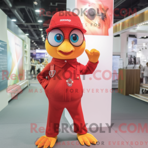Red Canary mascot costume...