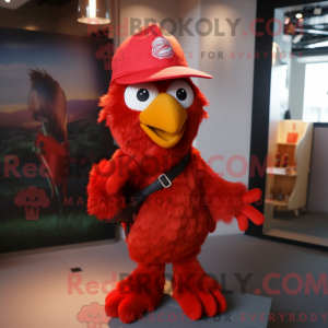 Red Canary mascot costume...