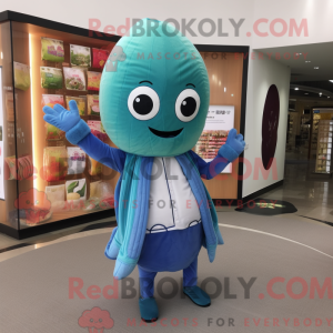 Blå vandmelon maskot...