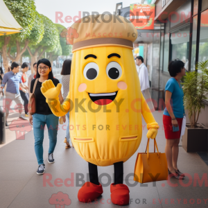 Gul pommes frites maskot...