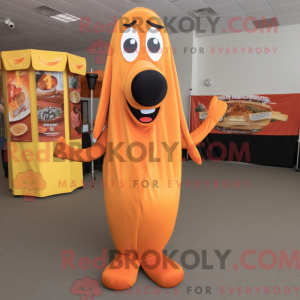 Orange Hot Dogs maskot...