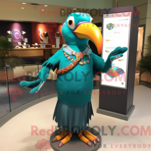 Teal Toucan mascottekostuum...