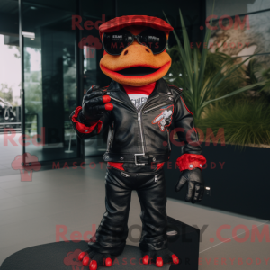 Red Frog mascot costume...