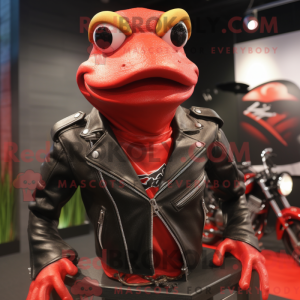 Red Frog mascot costume...