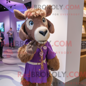 Lavendel bison maskot...