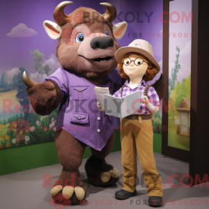 Lavendel bison maskot...