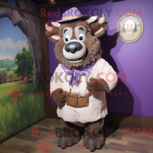 Lavendel bison maskot...