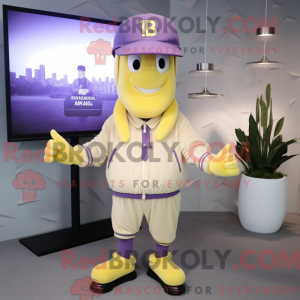 Lavendel Baa maskot kostume...