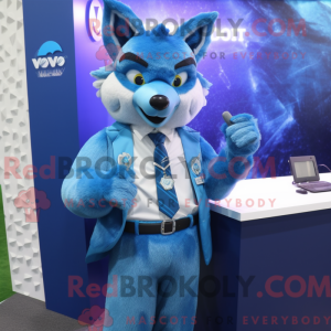 Blue Say Wolf mascot...