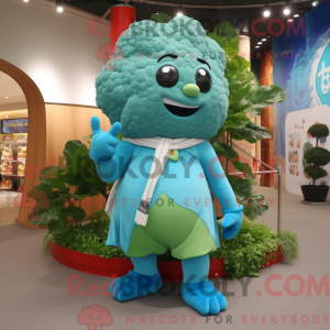 Sky Blue Broccoli mascot...