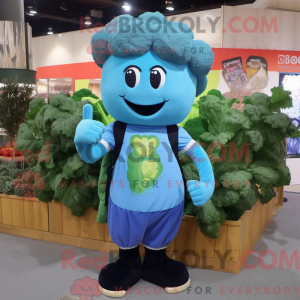 Sky Blue Broccoli mascot...