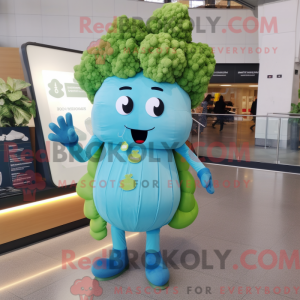 Sky Blue Broccoli mascotte...