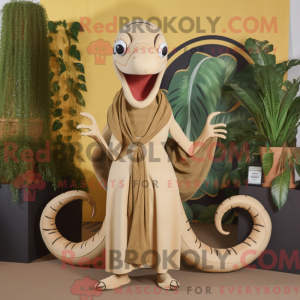 Tan Hydra mascot costume...