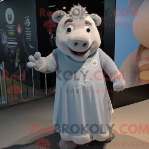Grijze Sow-mascottekostuum...
