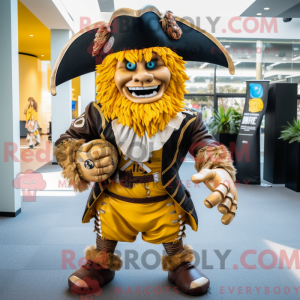 Gull Pirate-maskot drakt...