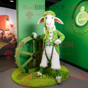 Lime Green Boer Goat maskot...