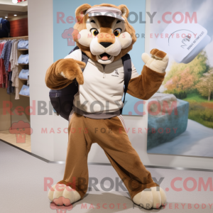 Brun Mountain Lion maskot...