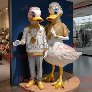 Gold Swans maskot kostume...