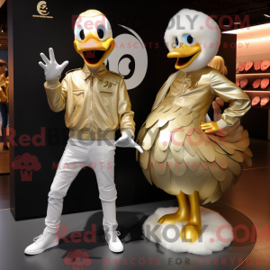 Gold Swans maskot kostume...