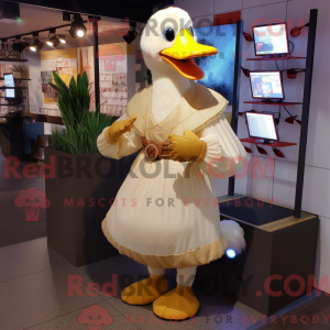 Tan Muscovy Duck mascot...