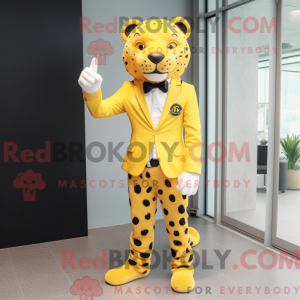 Mascotte de Léopard jaune...