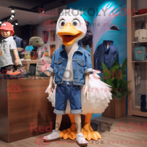 White Goose maskot kostume...