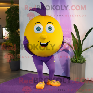 Purple Lemon mascot costume...