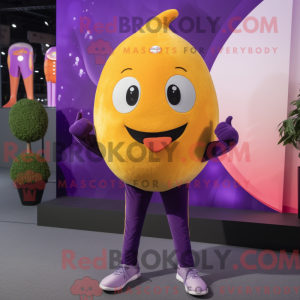 Purple Lemon mascot costume...