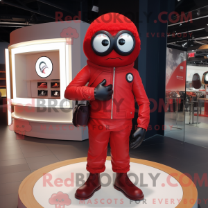 Red Cyclops mascot costume...