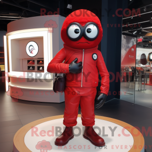 Red Cyclops maskot kostume...