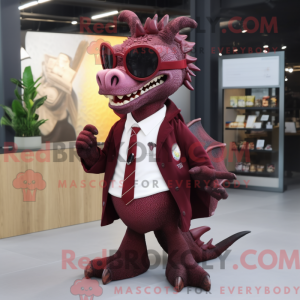 Maroon Dragon maskot...