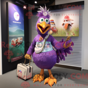 Lavender Rooster mascot...