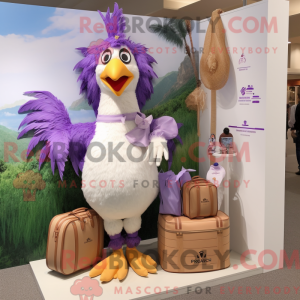 Lavendel hane maskot drakt...