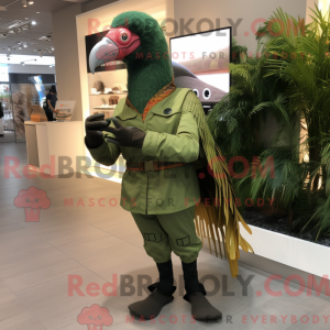 Grøn fasan maskot kostume...