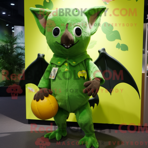 Green Fruit Bat mascot...