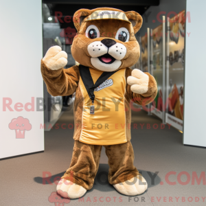 Bruin Puma-mascottekostuum...